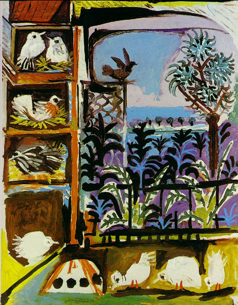 Picasso Studio. Pigeons. Velazquez. 1957